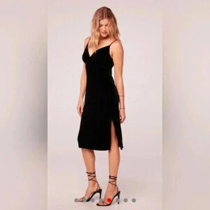 Band of the Free Girl Crush strappy black velvet dress.  NWT SZ SMALL